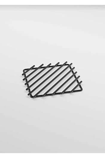 YÜCEKAYA TİCARET Matte Black Metal Trivet, Pot Pan Mat, Table Mat