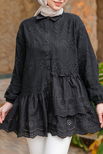 Afra Fisto Tunic with Pearl Buttons