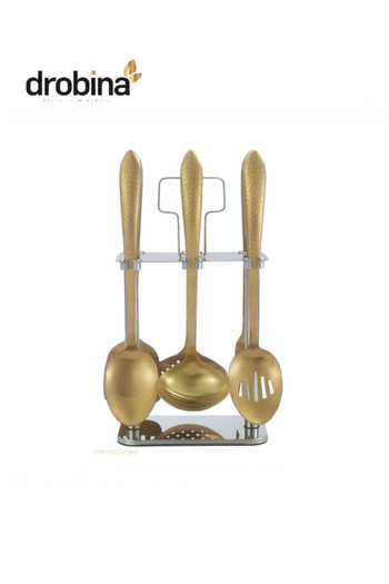 drobina Dropina 7-Piece Stainless Steel Spoon Set, Matte Bronze