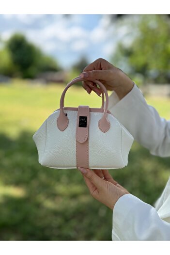 DEV 3 ADAM Nçs White Powder Mini Women's Hand and Shoulder Bag - the Minimal of Elegance (Width: 18~Length: 13)