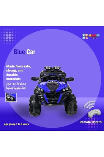 ALBADER Kids Can Sit on Children's Electric Jeep Car Large Remote Control Cars, 12V Battery