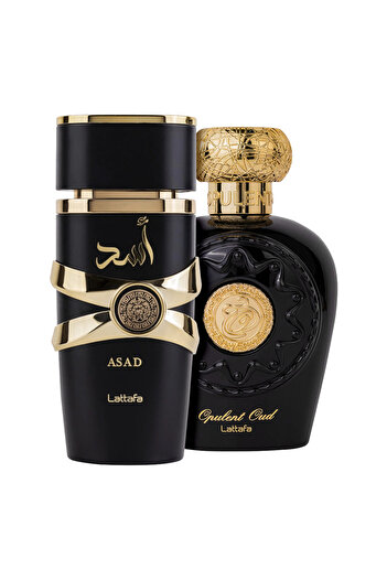 lattafa Συσκευασία με 2 αρώματα Asad 100 ml και Opulent Oud 100 ml