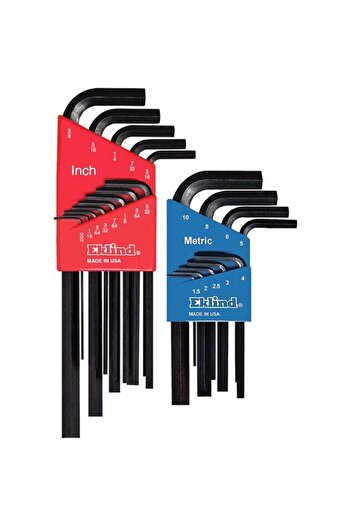 Generic مفاتيح إكليند سداسية الشكل مصنوعة من سبائك فولاذية عالية الجودة، لون أسود، 22 قطعة، 10022