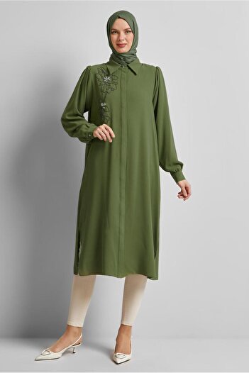 Alvina Shirt Collar Tunic Tunic 45372