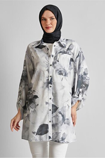 Alvina Patterned Shirt Tunic 44781