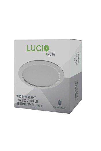 Generic Lucio 18W 1800-Lumens High Efficiency Energy-Saving Downlight Neutral White DR46c-18W-4000K