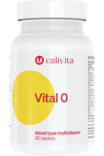 Calivita Vital 0 Food Supplement with Multivitamins for Blood Type 0 (90 tablets) - Calivita