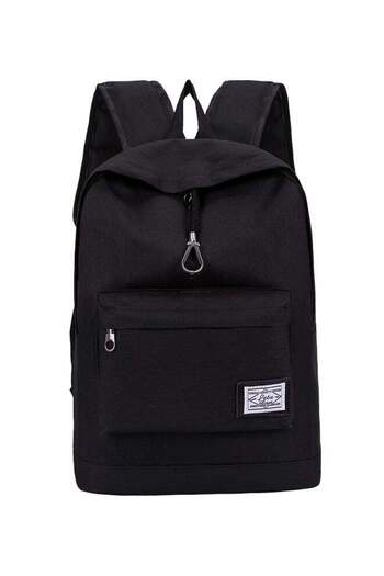 Generic Zipper Closure Backpack Black