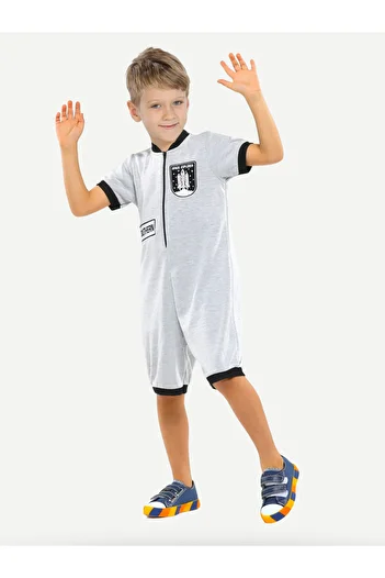 Casabony Gray Space Soft Fabric Double Face Children's Space Jumpsuit
