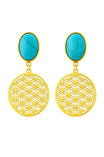 Bermecy Ivory Grace | Paslanmaz Çelik Gold Küpe