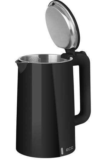ECG Electric kettle ECG RK 1702 Safe to Touch Black, 1.7 liters, 2200 W,double walls, black