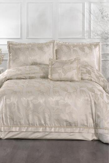 Çeyiz Diyarı Toledo Fiber Filled Double 250X255 cm Bedspread Ecru