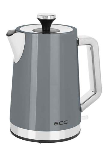 ECG Electric kettle ECG RK 1766 Vintage Dark, 2200 W, 1.7 liters, stainless steel, gray