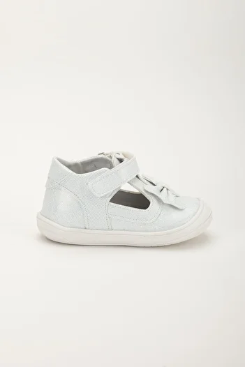 Dilimler Ayakkabı Şirinbebe Orthopedic Baby Girl First Step Shoes with White Pole and Bow