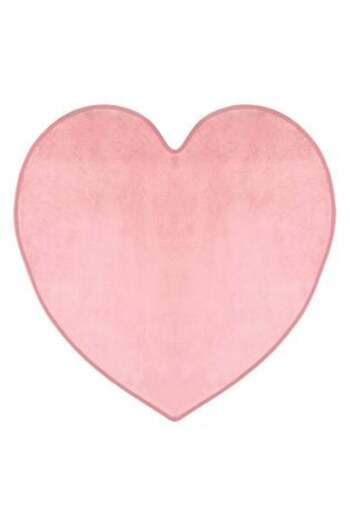 OEM Decorative Rug Imitation Fur Pink Heart 90 x 90 cm