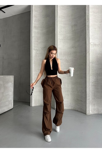 Laleli Butik Women's Parachute Fabric Trousers