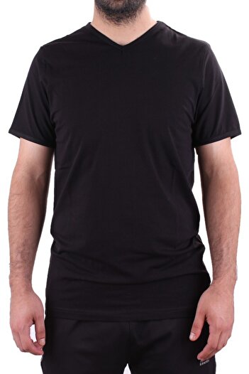 Twister Jeans 2302 Black Casual Cotton Basic V-Neck Men's T-Shirt