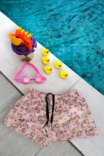Mayom Printed Girl's Swim Shorts