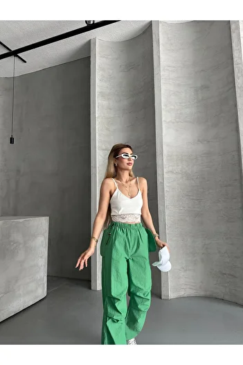 Laleli Butik Women's Parachute Fabric Trousers