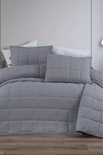 Çeyiz Diyarı Cratos Comfort Double Bedspread Gray
