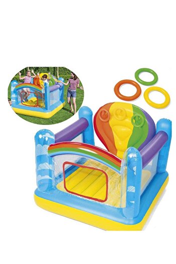 BESTWAY Bestway Inflatable Hot Air Balloon Bouncer with Ring Toss 137x173x175 cm