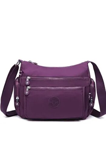 SMART BAGS Crinkle Fabric Waterproof Women's Crossbody Bag Bc 1115 - Purple