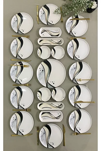 Borser Asorti 21 Piece Breakfast Set for 12 People