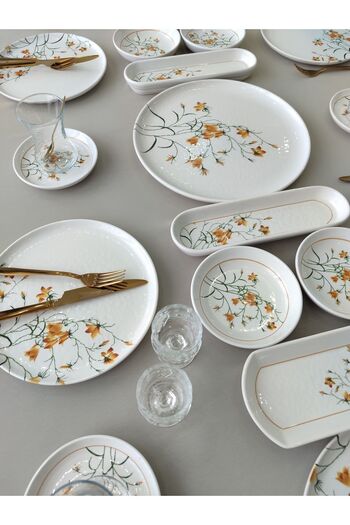 Borser Çiğdem Model 12 Person 21 Piece Breakfast Set Breakfast Set[ Yellow 12]