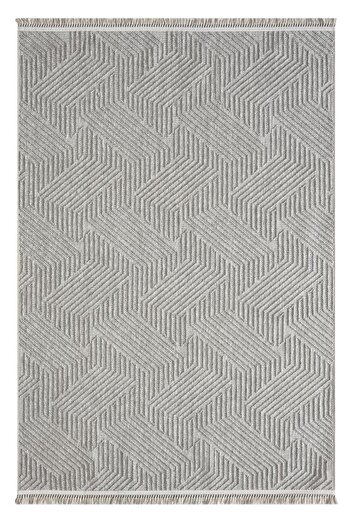Apex Havana 8593 Gri Iskandinav Desen Dekoratif Modern Bukle Halı