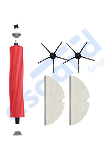 Asgard Grup Roborock Q7, Q7+, Q7 Max, Q7 Max+ Compatible 1 Main Brush 2 Side Brushes 2 Mops