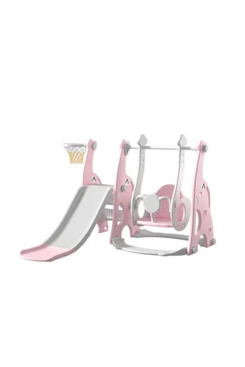 FULLJOY Slide with swing, climbing ladder and basketball ring 4*1, 123*115*95 cm