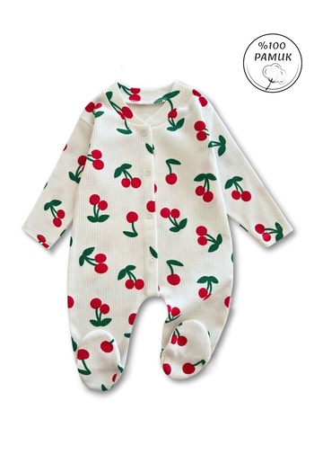 GizaKids 100% Cotton Baby Girl Booties Jumpsuit