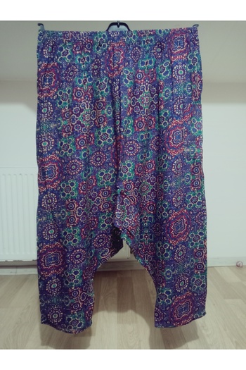 hoaryage Viscose Press Fabric Floral Patterned Shalwar with Pockets 100% Cotton 38 Size up to 100 kg