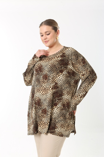XL Modam Women's Summer Long Sleeve Plus Size Tunic