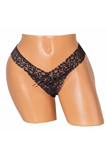 BLD by Exclusive Alina black cotton Brazilian panty, BLD by Exclusive