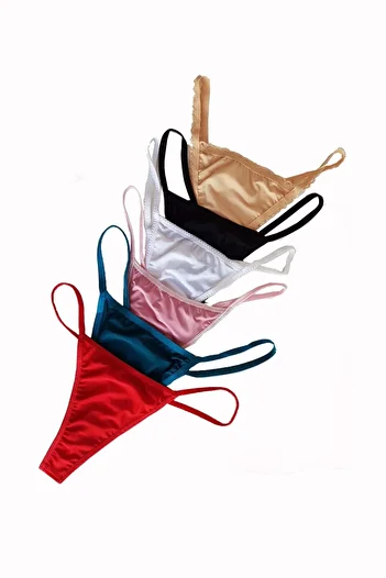 BLD by Exclusive Set of 6 thong panties, multicolor, microfiber, FANTAZIA, BLD by Exclusive