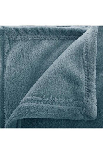 Generic atmosphera Plain Rectangular Blanket Blue 130 x 180cm 156047O