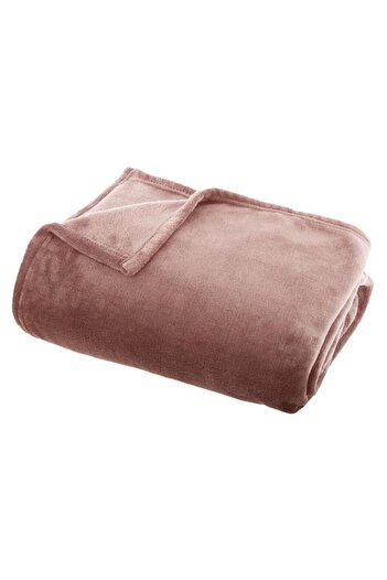 Generic atmosphera Plain Rectangular Blanket Pink 130 x 180cm 156047P