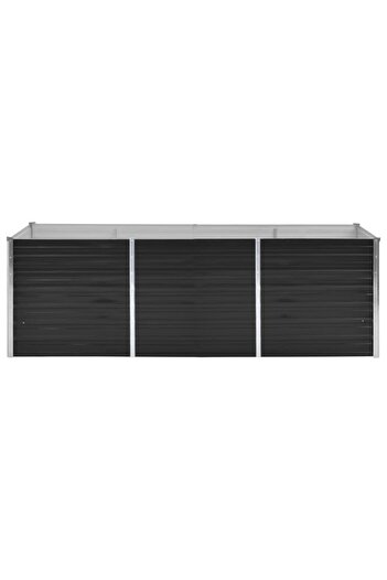 vidaxl Garden Raised Bed Anthracite 240x80x77 cm Galvanised Steel