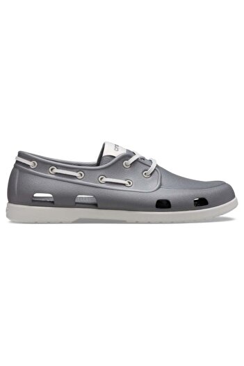 Crocs men's classic boat shoe - slate grey/pearl white