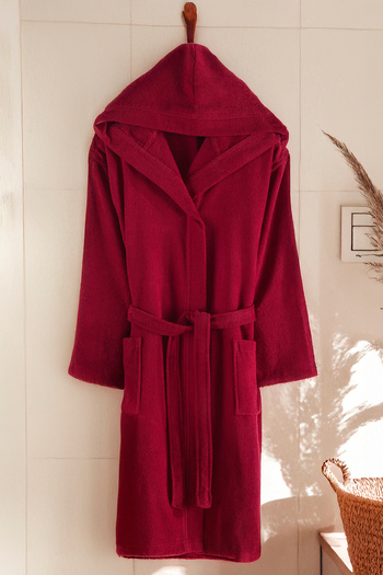 DNZGÜLCAN Talu Hooded Women's and Men's Bathrobe 100% Cotton |   Durable |   Quick Dry |   Soft Comfort