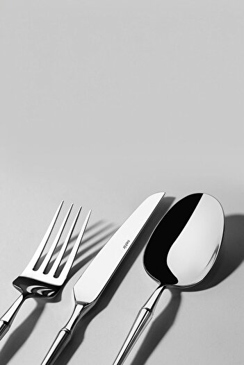 Nehir Marbella Sade 12 Person 84 Piece Leather Boxed Fork Spoon Knife Tk.