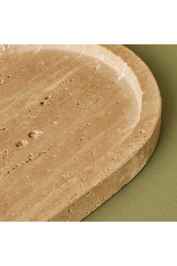 Bella Maison Ephesus Travertine Oval Decorative Plate Natural (12X28 cm)