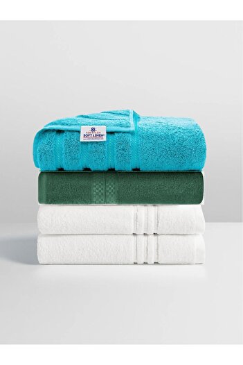 TSUMAB Premium Cotton Towel Set – Pack of 4 (Bath Towels)