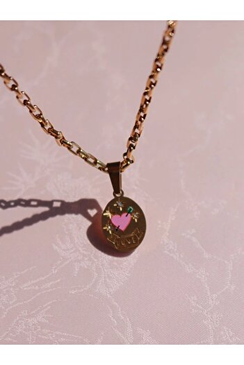 Reorah Collection Vintage Pink Love Steel Necklace