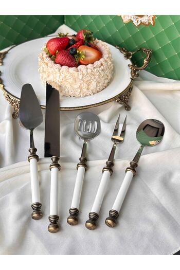 ROSSEV Antique Serving Spoon Set 5 Pieces
