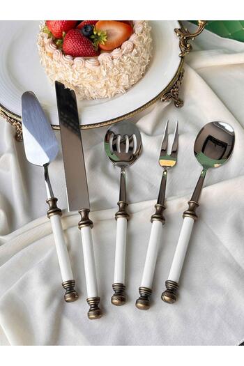 ROSSEV Antique Serving Spoon Set 5 Pieces