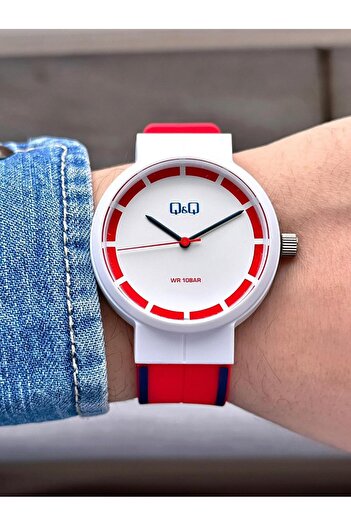 Q&Q Waterproof Plastic Cord Men Wrist Watch