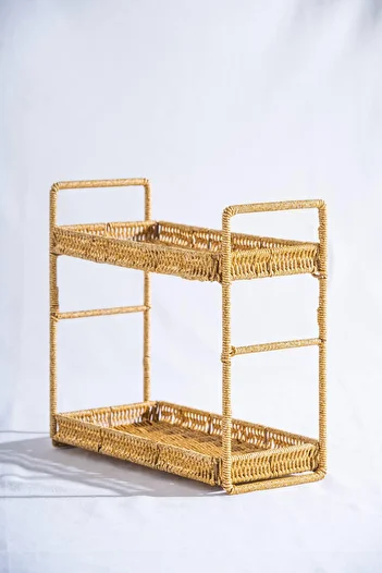 ACAR Nomad Two Storey Straw Rectangular Presentation Stand