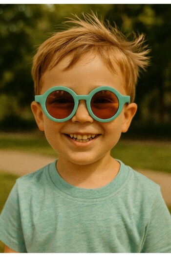 Lexi Bella Kids Sunglasses Green Round Frame Uv 400 Protection Ce Certificated Children Sunglasses